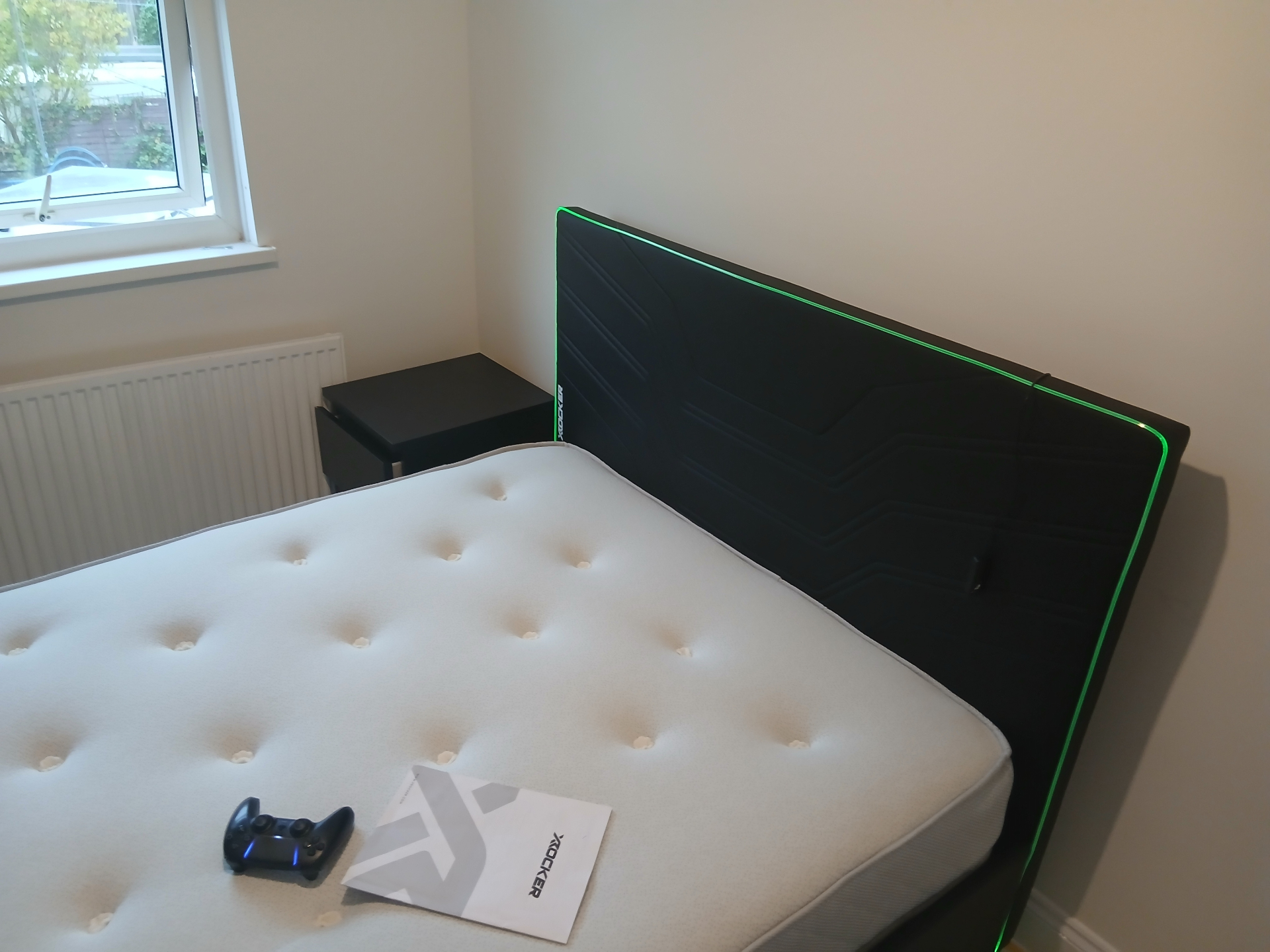 Gaming bed frame & TV mount in Cardiff — led headboard live